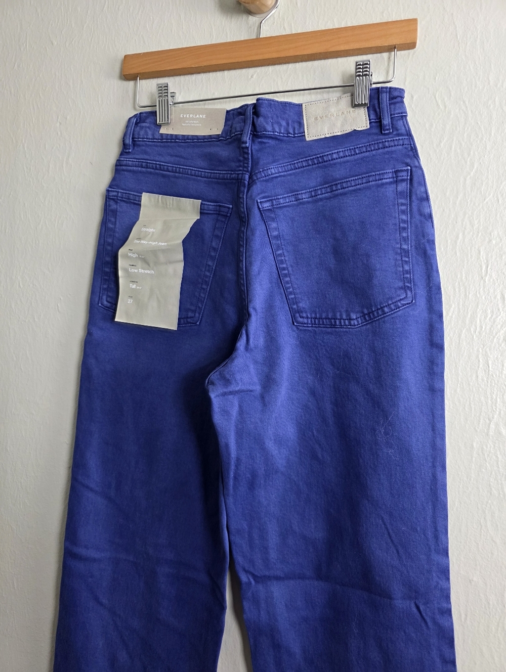 NEW Everlane The Way High High-Rise Straight Jeans in Blue 27 Tall - Picture 9 of 11